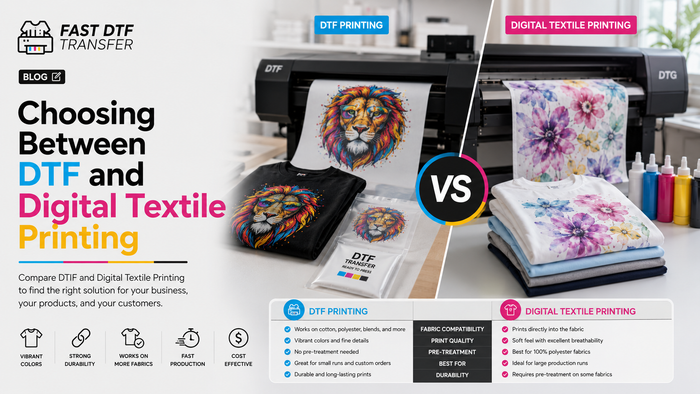Choosing Between DTF and Digital Textile Printing