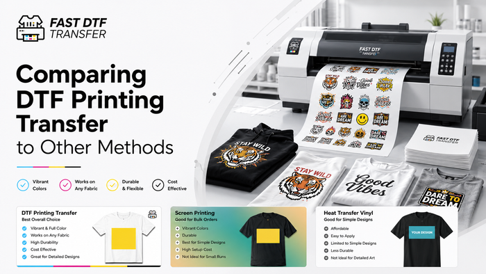 Comparing DTF Printing Transfer to Other Methods