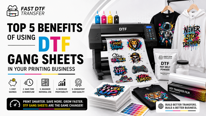 Top 5 Benefits of Using DTF Gang Sheets in Your Printing Business
