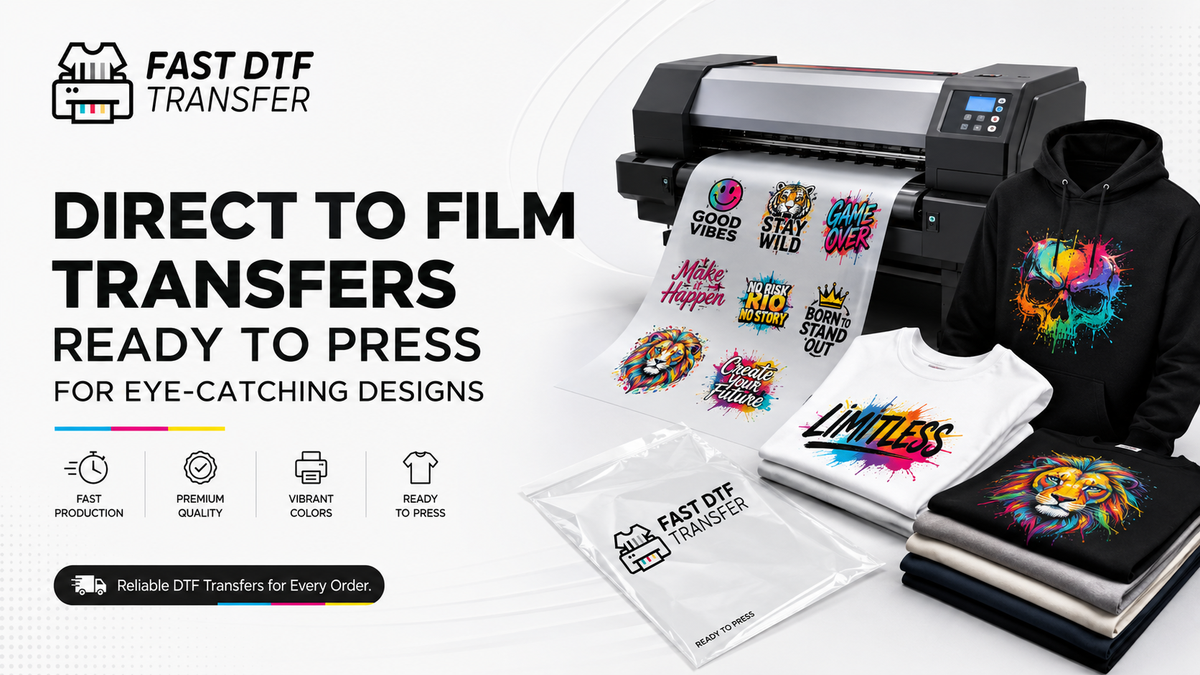 Direct to Film Transfers Ready to Press for Eye-Catching Designs