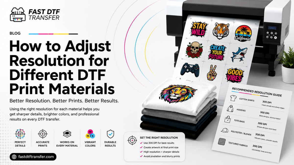 How to Adjust Resolution for Different DTF Print Materials
