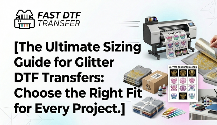 The Ultimate Sizing Guide for Glitter DTF Transfers: Choose the Right Fit for Every Project.